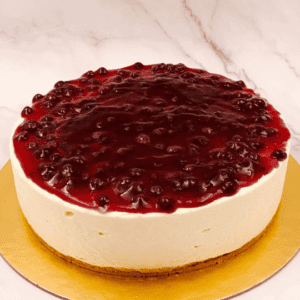 Lemon Cheese Cake with Blueberry Topping